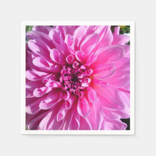 Serviette En Papier Fleur Dahlia Rose violet