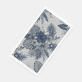 Serviette En Papier Fleur d'Aloha Bloom Bleu & Gris (Coin)