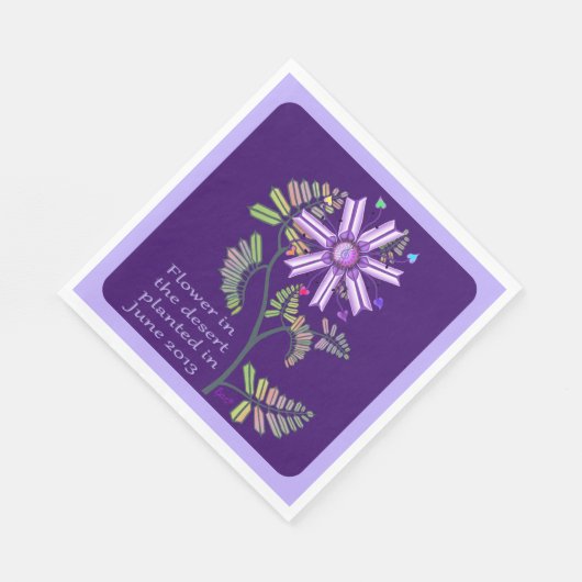 Serviette En Papier Fleur dans les serviettes du désert (Coin)