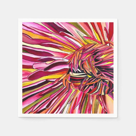 Serviette En Papier Fleur d'aquarelle Chrysanthemum (Devant)