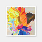 Serviette En Papier Fleur d'aquarelle Neon Carnation (Devant)