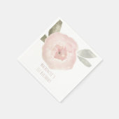 Serviette En Papier Fleur d'aquarelle rose fête d'anniversaire Personn (Coin)
