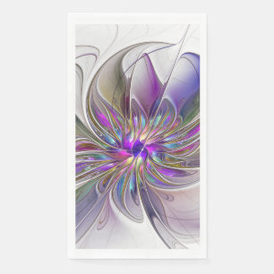 Serviette En Papier Fleur d'art Abstrait, énergique et coloré