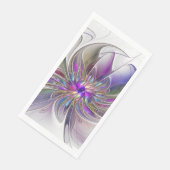 Serviette En Papier Fleur d'art Abstrait, énergique et coloré (Coin)