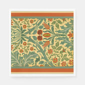 Serviette En Papier Fleur d'automne, célèbre William Morris motif, (Devant)