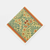 Serviette En Papier Fleur d'automne, célèbre William Morris motif, (Coin)