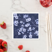 Serviette En Papier Fleur de cerisier bleu (En situation)