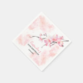Serviette En Papier Fleur de cerisier rose Fleur Anniversaire (Coin)