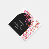 Serviette En Papier Fleur de cerisier Sakura noir blanc Anniversaire (Coin)