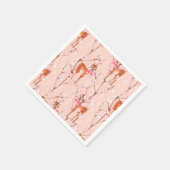 Serviette En Papier Fleur de cerisiers et faons /2 (Coin)