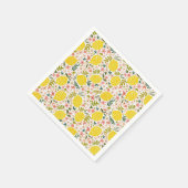 Serviette En Papier Fleur de citron rose d'été (Coin)