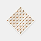 Serviette En Papier Fleur de Citrouille Thanksgiving (Coin)