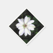 Serviette En Papier Fleur de clématite blanche (Coin)
