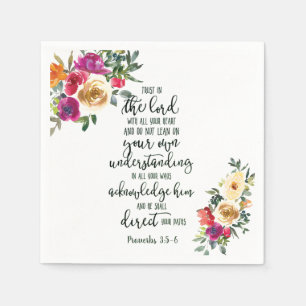 Serviette En Papier Fleur de confiance dans le Seigneur