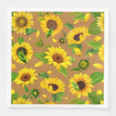 Serviette En Papier Fleur de couleur 5 (Devant)