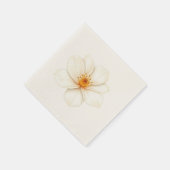 Serviette En Papier Fleur de couleur blanche (Coin)
