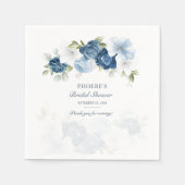 Serviette En Papier Fleur de eucalyptus succulente bleu poussiéreux (Devant)