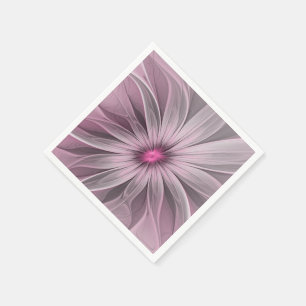 Serviette En Papier Fleur de fantaisie abstraite Art fractal floral de