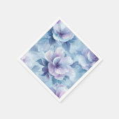 Serviette En Papier Fleur de floraison à l'aquarelle délicate (Coin)