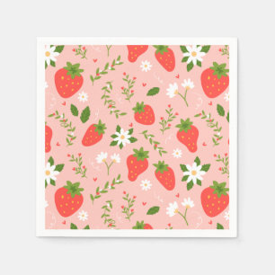 Serviette En Papier Fleur de Fraisier