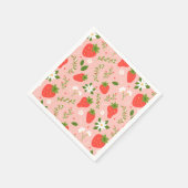 Serviette En Papier Fleur de Fraisier (Coin)