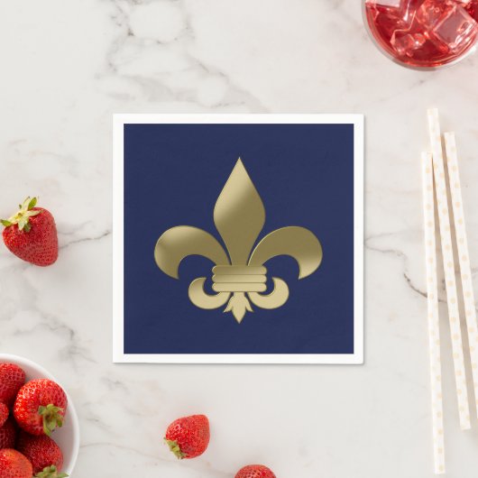 Serviette En Papier Fleur de Lis (En situation)
