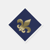 Serviette En Papier Fleur de Lis (Coin)