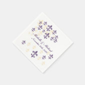 Serviette En Papier Fleur de Lis Cascade Cocktail Napkins (Coin)