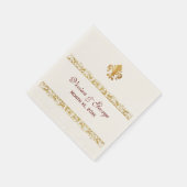 Serviette En Papier Fleur de lis Design à thème (Coin)