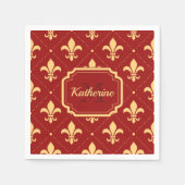 Serviette En Papier Fleur de lis Motif (Devant)