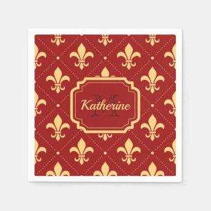 Serviette En Papier Fleur de lis Motif