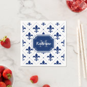 Serviette En Papier Fleur de lis Motif (En situation)