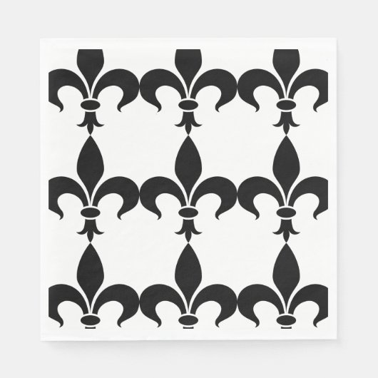 Serviette En Papier Fleur de Lis Papier à thème (Devant)