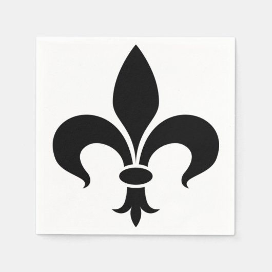 Serviette En Papier Fleur de Lis Paris Papier à Thème Français (Devant)