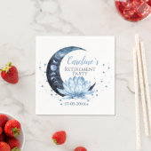 Serviette En Papier Fleur de Lotus Bleu de la partie de retraite (En situation)