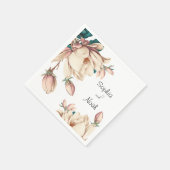 Serviette En Papier Fleur de Magnolia (Coin)