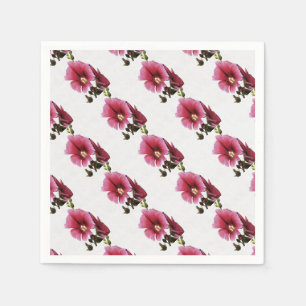 Serviette En Papier Fleur de Malva rose paradisiaque