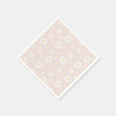Serviette En Papier Fleur de marguerite blanche classique (Coin)