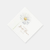 Serviette En Papier Fleur de marguerite blanche Élégant Bohème mignon (Coin)
