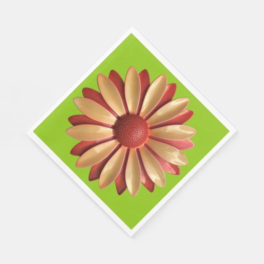 Serviette En Papier Fleur de Marguerite - Jardin Floral de Printemps E (Coin)