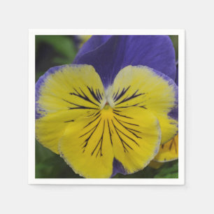 Serviette En Papier Fleur de pansement jaune et violet