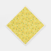 Serviette En Papier Fleur de printemps jaune (Coin)