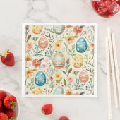 Serviette En Papier Fleur de printemps Pâques 1 (En situation)