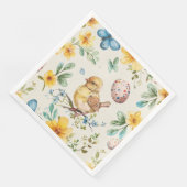 Serviette En Papier Fleur de printemps Pâques 2 (Coin)
