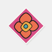 Serviette En Papier Fleur de printemps rétro (Coin)