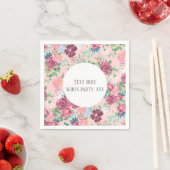 Serviette En Papier fleur de printemps rose (En situation)