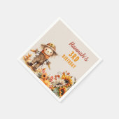 Serviette En Papier Fleur de soleil jaune Écarette Anniversaire (Coin)