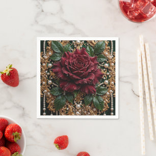Serviette En Papier Fleur de style gothique victorien