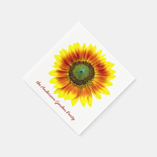 Serviette En Papier Fleur de tournesol Floral Jaune Fleur Jardin (Coin)