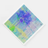 Serviette En Papier Fleur de violet bleu (Coin)